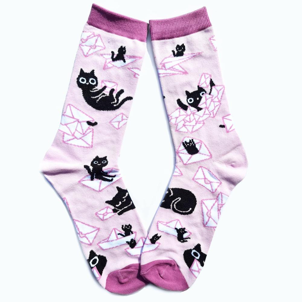 Nikki Smits - Mail Cat Socken - Rosa